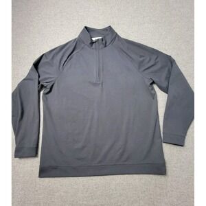 Hart Schaffner Marx Men's Pullover L Black 1/4 Zip Performance Stretch